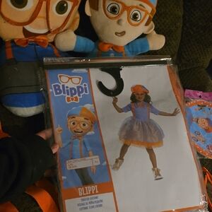 Blippi Toddler Costume Dress with Hat - Blue & Orange Bundle All Included